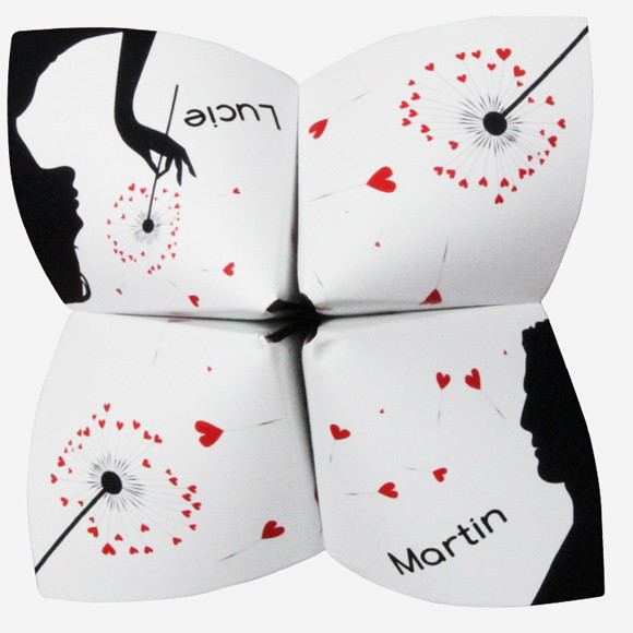 Menu mariage Un Oui en photo cocotte réf.N33015