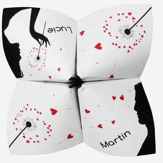 Menu mariage un oui en photo cocotte