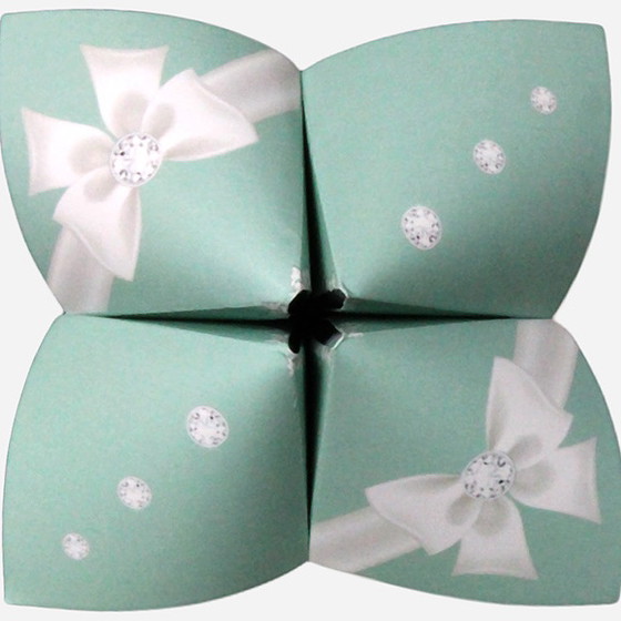 Menu mariage strass et paillettes cocotte