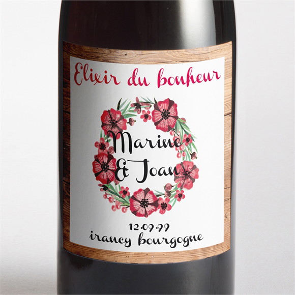 Etiquette de bouteille mariage réf. N3001058 réf.N3001058