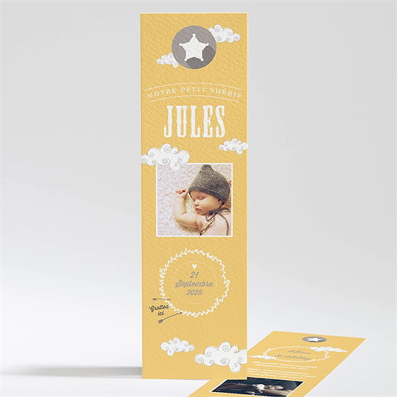 Faire-part naissance notre petit shérif