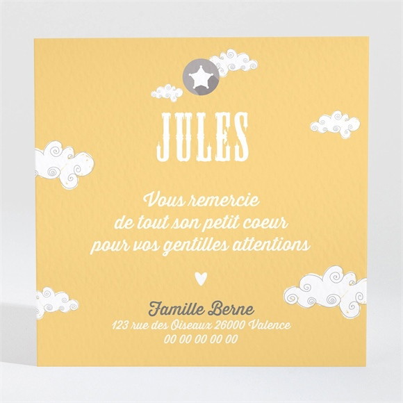 Remerciement naissance Notre petit shérif réf.N3001065