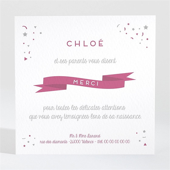 Remerciement naissance annonce photo surprise