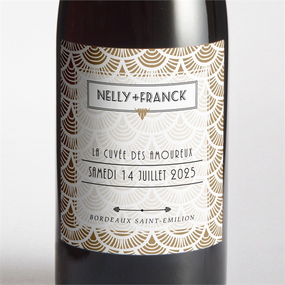 Etiquette de bouteille mariage réf. N3001075 réf.N3001075