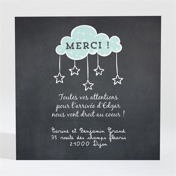 Remerciement naissance Cocotte en ardoise réf.N3001077