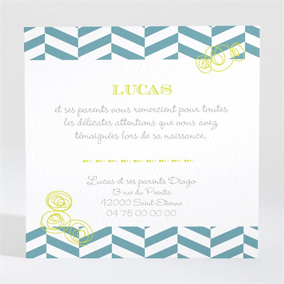 Remerciement naissance Un photomaton Surprise réf.N3001069