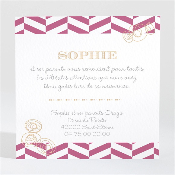 Remerciement naissance Jolis motifs scandinave photo réf.N3001071