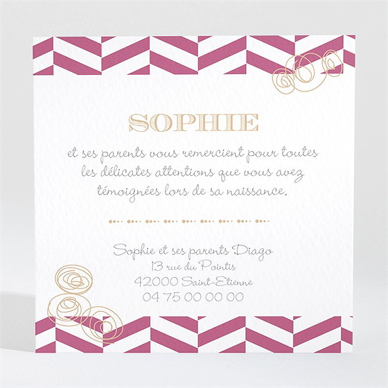 Remerciement naissance jolis motifs scandinave photo