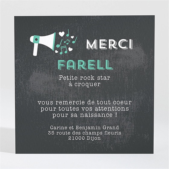 Remerciement naissance a la guitare