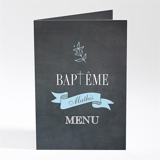 Menu baptême maison en ardoise!