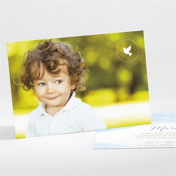 Remerciement baptême Douceurs d'aquarelle réf.N111127