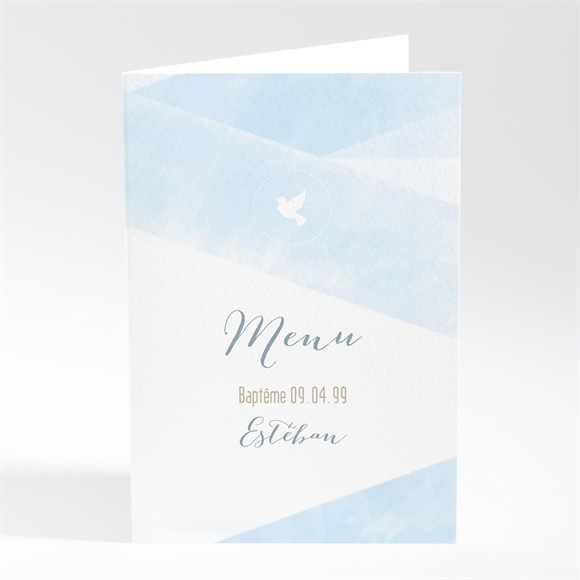 Menu baptême Douceurs d'aquarelle réf.N401674