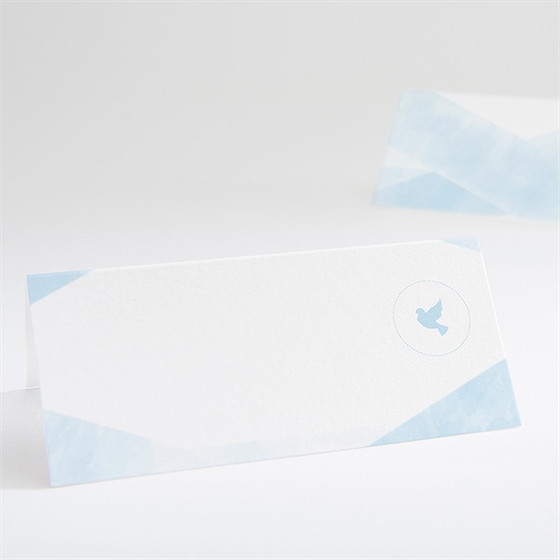 Marque-place baptême douceurs d'aquarelle