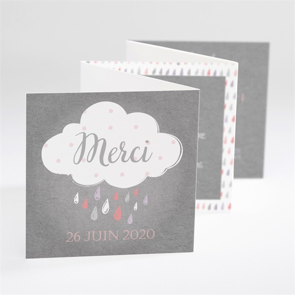 Remerciement baptême Nuage classique réf.N800109