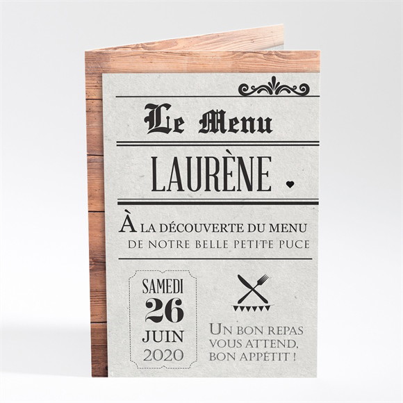 Menu baptême Maison du baptême ! réf.N401681