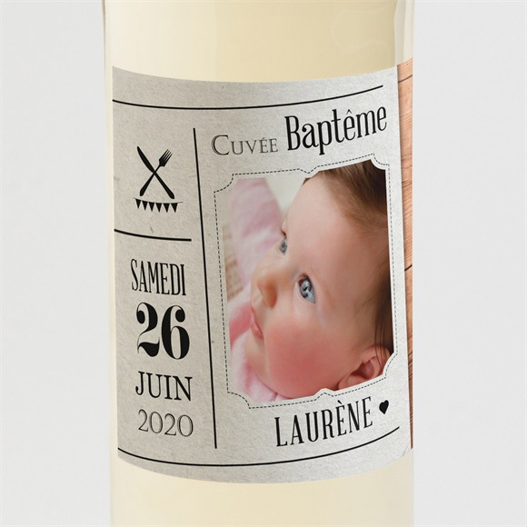 Etiquette de bouteille baptême Maison du baptême ! réf.N3001100
