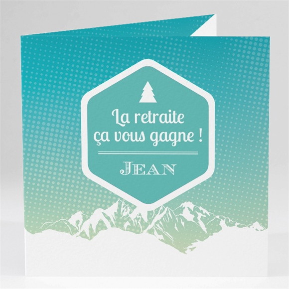Carte invitation départ à la retraite Profiter de la Montagne réf.N45146