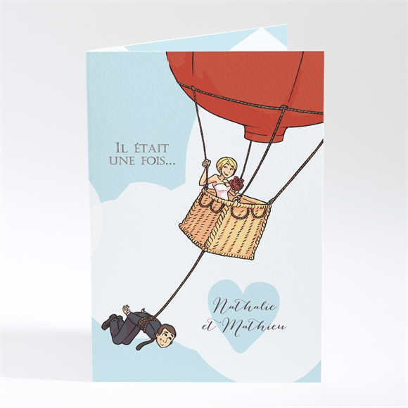 Faire-part mariage En Montgolfière humour réf.N401687