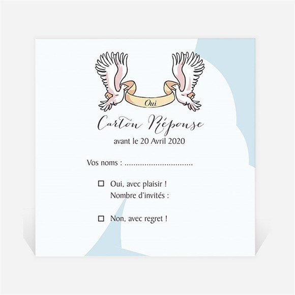 Carton réponse mariage En Montgolfière humour réf.N3001111