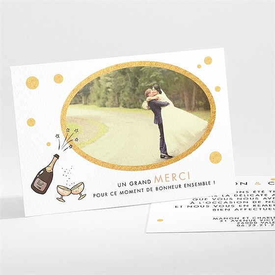 Remerciement mariage fêtons mes amis, fêtons!