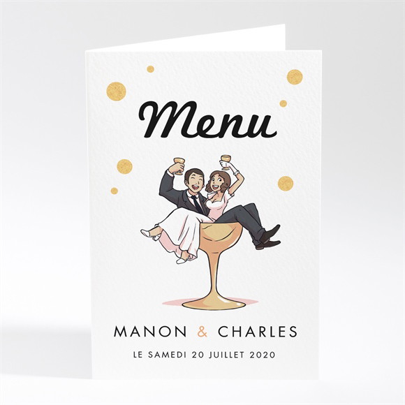 Menu mariage Fêtons mes amis, fêtons! réf.N401686