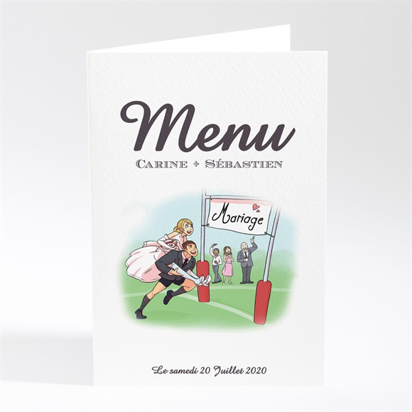 Menu mariage Humour et Rugby réf.N401692