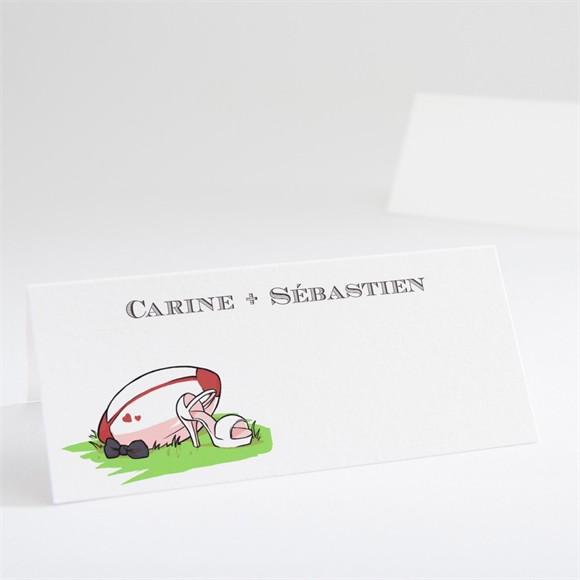 Marque-place mariage Humour et Rugby réf.N440583