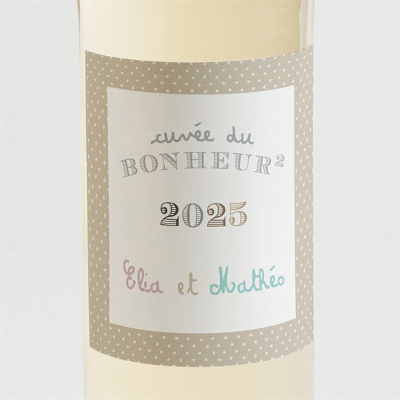 Etiquette de bouteille naissance Petits pieds et petites mains réf.N3001130