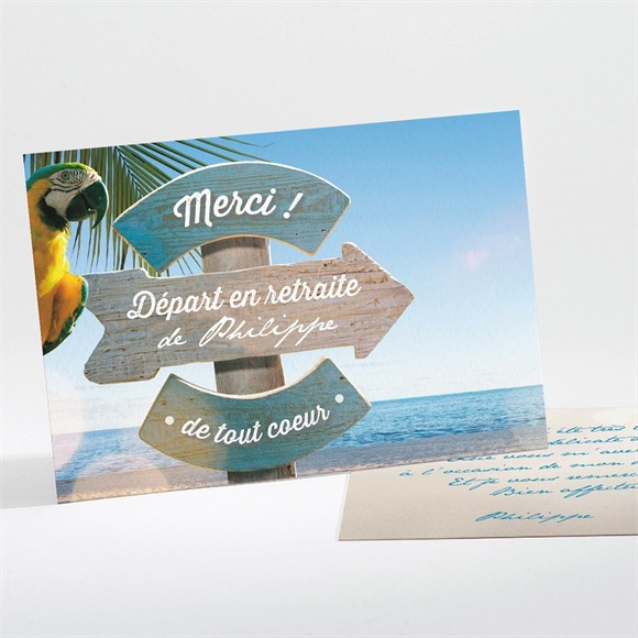 Remerciement départ à la retraite Vacances méritées ! réf.N111137
