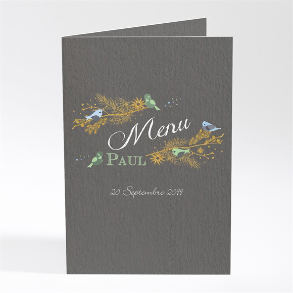 Menu baptême Plumes printanières réf.N401697