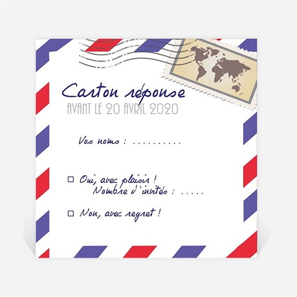 Carton réponse départ à la retraite Décollage imminent réf.N3001147