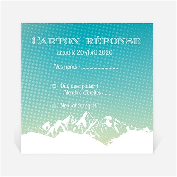 Carton réponse départ à la retraite Profiter de la Montagne réf.N3001151