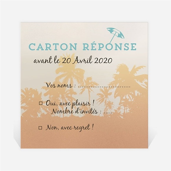 Carton réponse départ à la retraite Rêves de voyage réf.N3001159