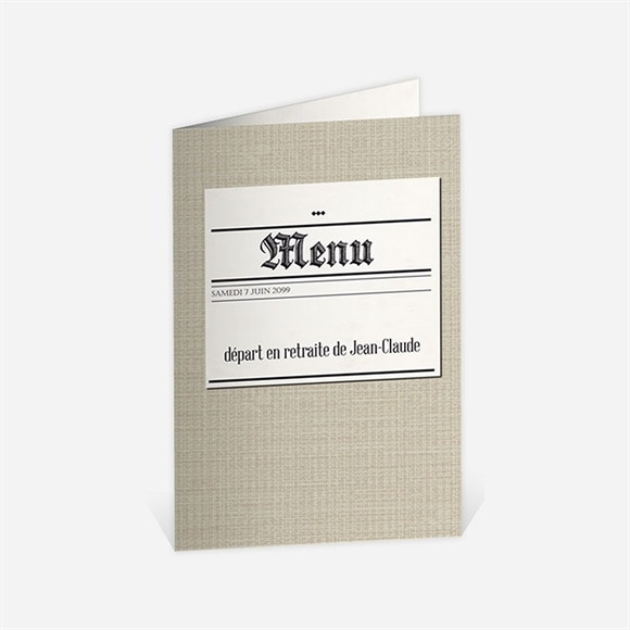 Menu départ à la retraite Dans les kiosques réf.N401702