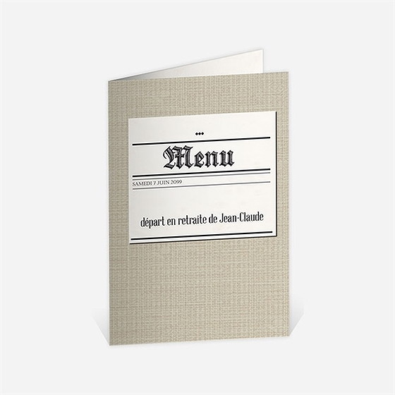 Menu départ à la retraite dans les kiosques