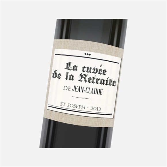 Etiquette de bouteille départ retraite Dans les kiosques réf.N3001162