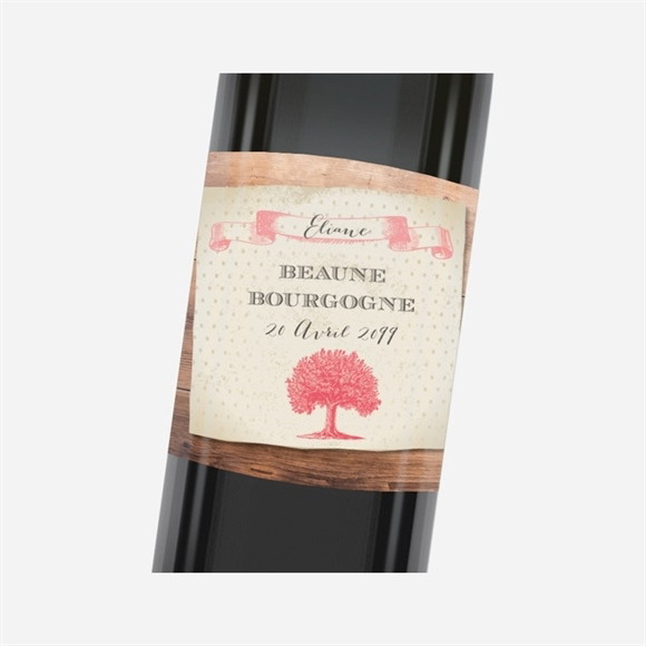 Etiquette de bouteille départ retraite Un beau Chêne réf.N3001164