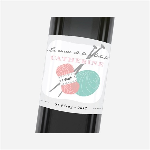 Etiquette de bouteille départ retraite A vos pelotes! réf.N3001170