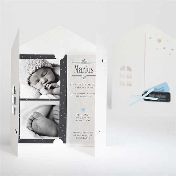 Faire-part naissance annonce en photo