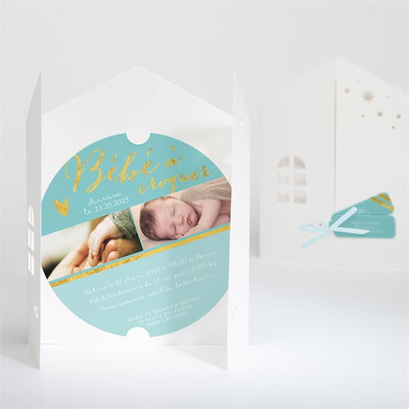 Faire-part naissance Faire part naissance pochette réf.N90015