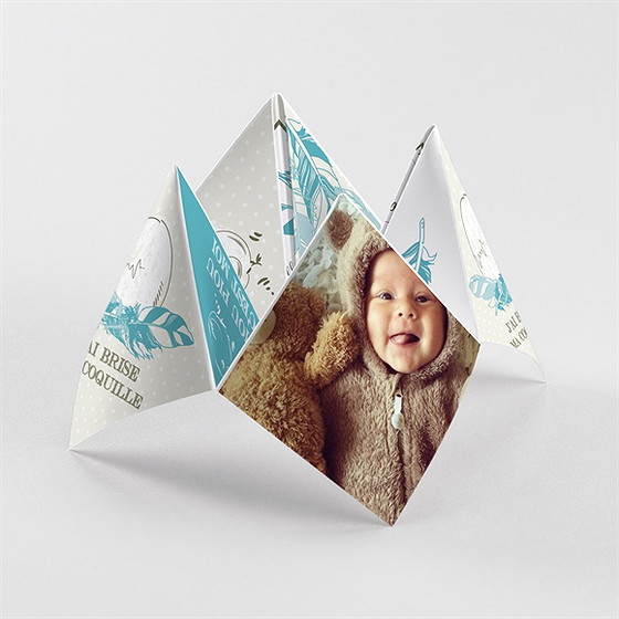 Faire-part naissance j'ai brisé ma coquille