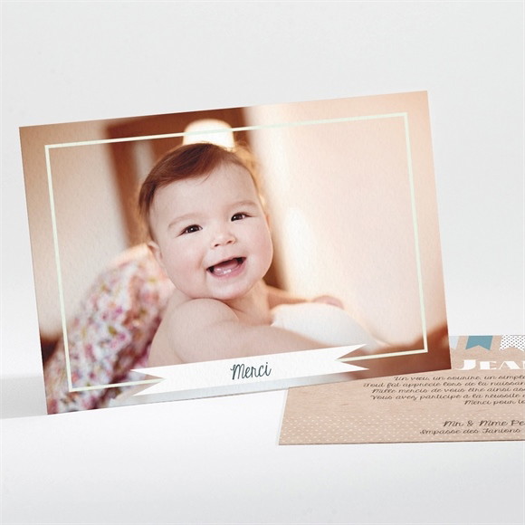 Remerciement naissance Fanions et photo réf.N111147