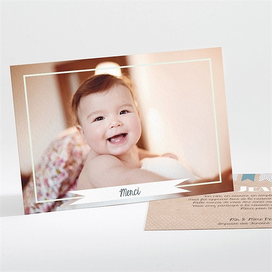 Remerciement naissance fanions et photo