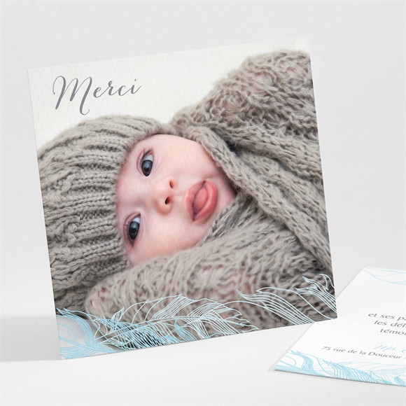 Remerciement naissance Photo bébé avec bracelet réf.N30131