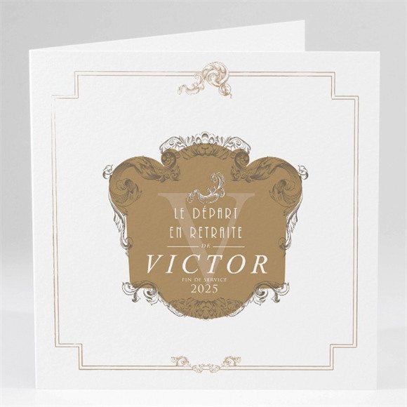 Carte invitation départ à la retraite Original et vintage réf.N45156