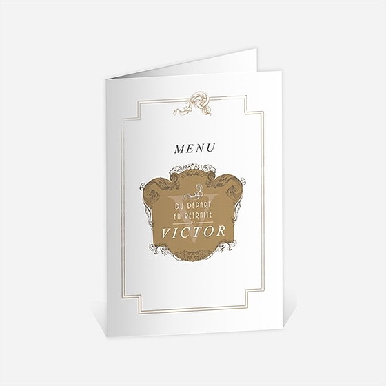 Menu départ à la retraite original et vintage