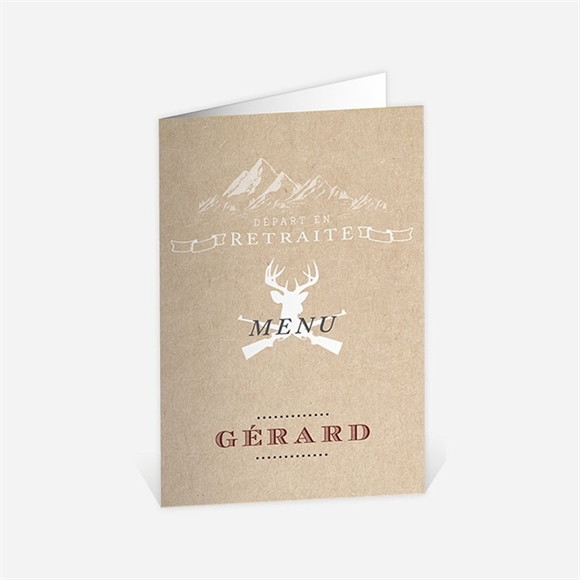 Menu départ à la retraite Vive la Chasse! réf.N401722