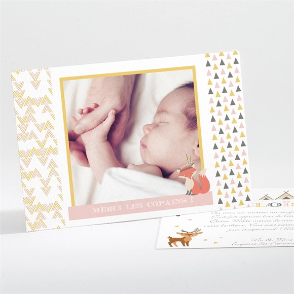Remerciement naissance Motifs géométriques réf.N111153
