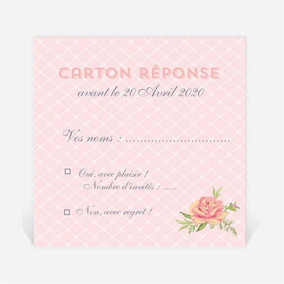 Carton réponse départ à la retraite Vent printanier réf.N3001195