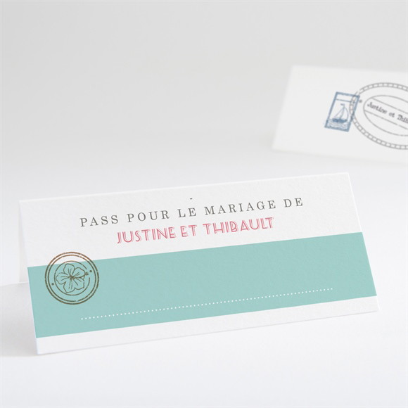 Marque-place mariage Joli Passeport réf.N440488